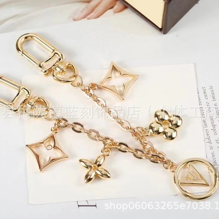 Louis Vuitton Monogram Charm Bracelet Gold Tone Bracelet - 7