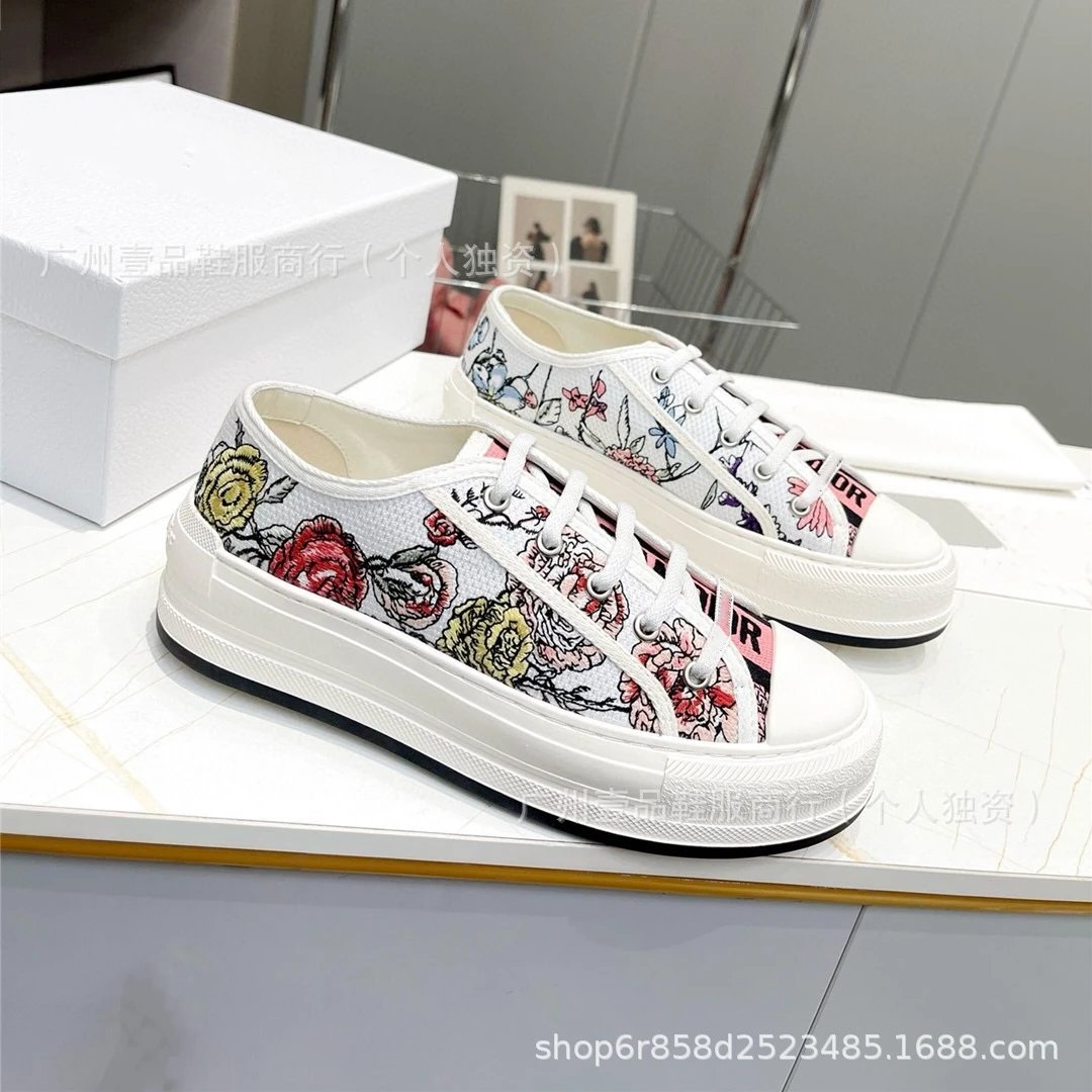 Dior B23 Oblique Pink Canvas Sneakers - 26