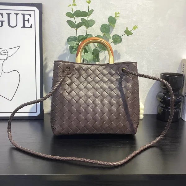 Bottega Veneta Cassette Mini Woven Tan Leather Handbag - 37