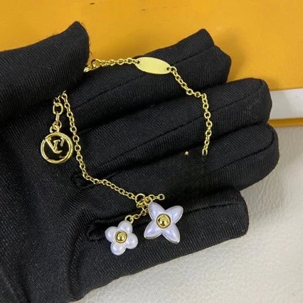 Louis Vuitton Monogram Flower Charm Bracelet Gold - 5