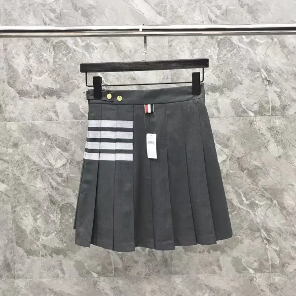 Thom Browne Pleated Tennis Skirt Pink Grid - 6