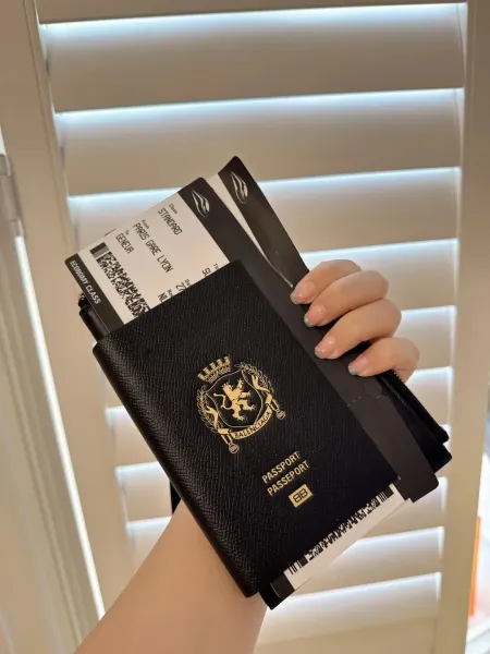 Balenciaga Passport Holder Black Leather Accessory - 12