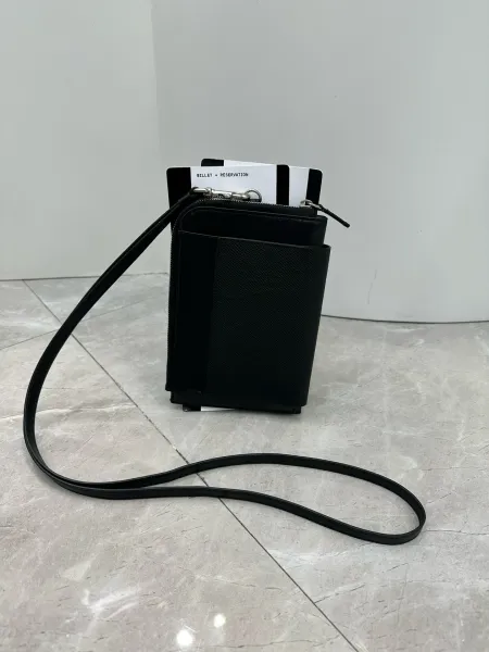 Balenciaga Passport Holder Black Leather Accessory - 17