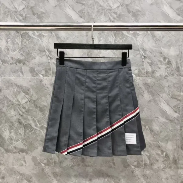 Thom Browne Pleated Tennis Skirt Pink Grid - 39