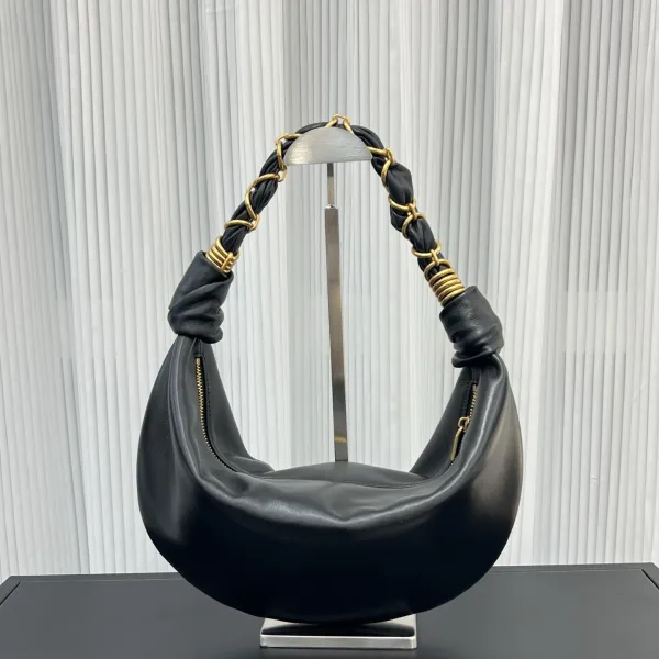 Bottega Veneta The Pouch Hobo Bag Black - 19