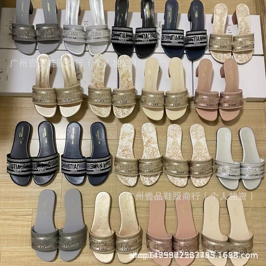 Dior Sandals Logo-strap open-toe heeled slides image 3
