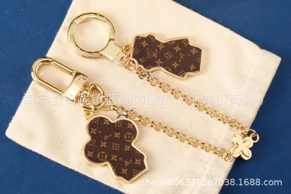 Louis Vuitton Tennis Player Charm Pink Enamel Keychain - 4