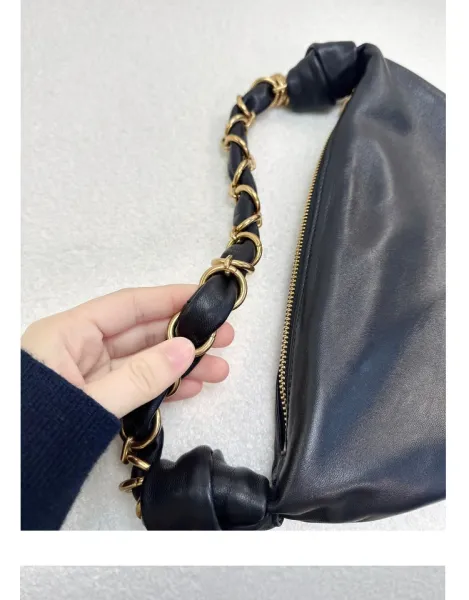 Saint Tears Knotted Chain Saddle Bag Black - 19