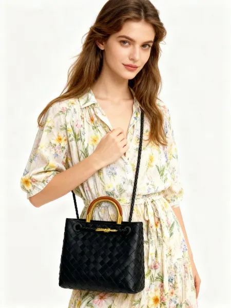 Bottega Veneta Cassette Mini Woven Tan Leather Handbag - 9