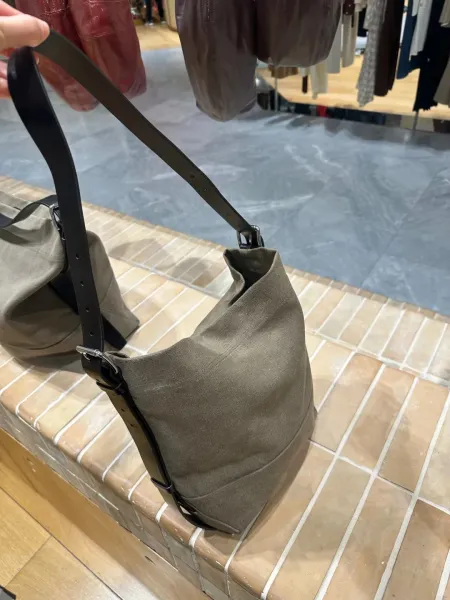 Stone Island Canvas Bucket Bag Beige Shoulder Bag - 14