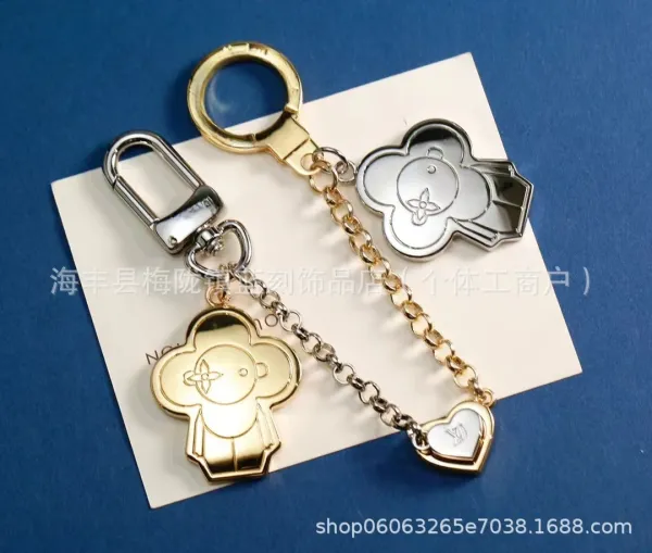 Louis Vuitton Tennis Player Charm Pink Enamel Keychain - 7