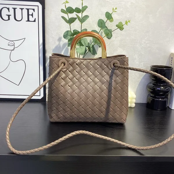 Bottega Veneta Cassette Mini Woven Tan Leather Handbag - 31