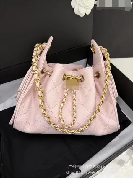 Chanel-inspired Quilted Bucket Bag in Multiple Colors - 5
