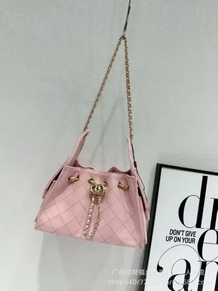 Chanel-inspired Quilted Bucket Bag in Multiple Colors - 6