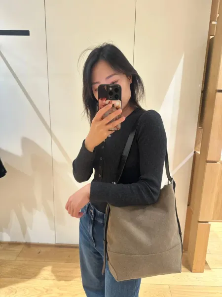 Stone Island Canvas Bucket Bag Beige Shoulder Bag - 7
