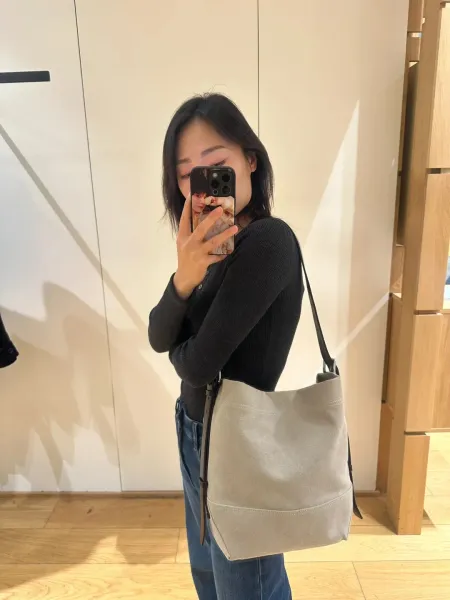 Stone Island Canvas Bucket Bag Beige Shoulder Bag - 9