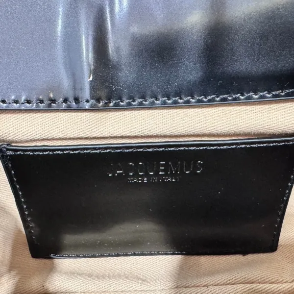 Jacquemus Le Chiquito Black Patent Leather Underarm Bag - 8
