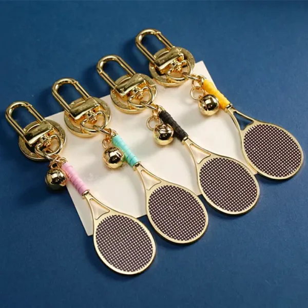 Louis Vuitton Tennis Racket Keychain Gold Pink Accessories - 2