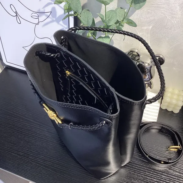 Bottega Veneta The Knot Bucket Bag Chocolate Brown Leather - 16