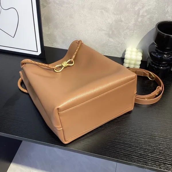 Bottega Veneta The Knot Bucket Bag Chocolate Brown Leather - 25