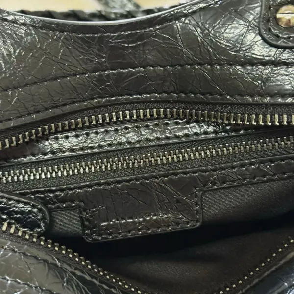 Balenciaga Mini City Bag Pink Crinkled Leather Shoulder Bag - 11