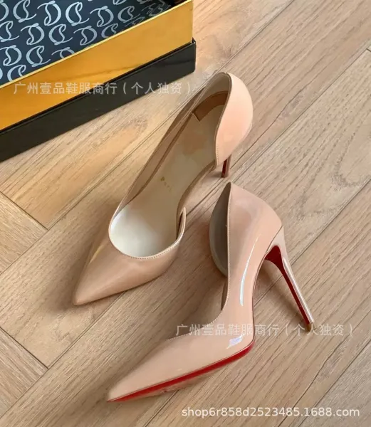 Christian Louboutin Pigalle Follies Patent Brown Stilettos - 8