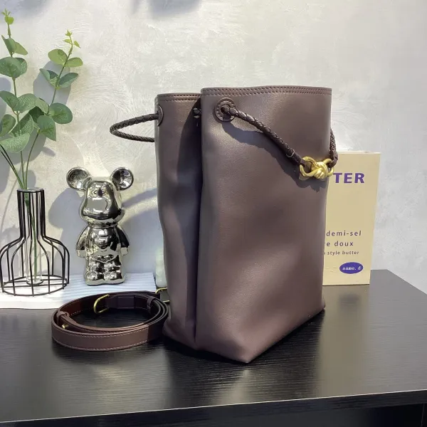 Bottega Veneta The Knot Bucket Bag Chocolate Brown Leather - 18