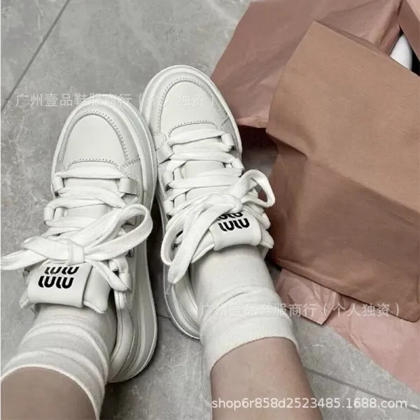 Miu Miu Archlight White Leather Sneakers - 2