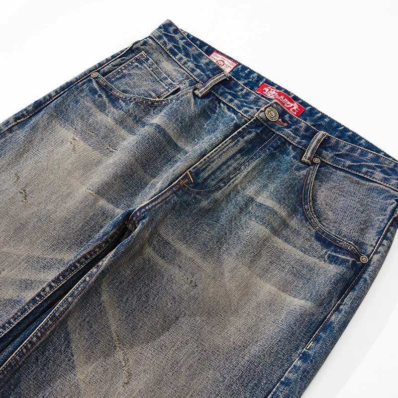 Unbranded Jeans Loose straight-leg washed denim image 5