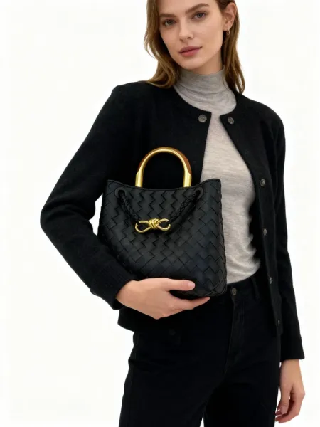 Bottega Veneta Cassette Mini Woven Tan Leather Handbag - 8