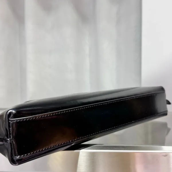 Jacquemus Le Chiquito Black Patent Leather Underarm Bag - 7