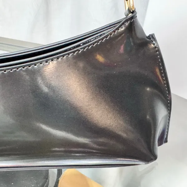 Jacquemus Le Chiquito Black Patent Leather Underarm Bag - 11