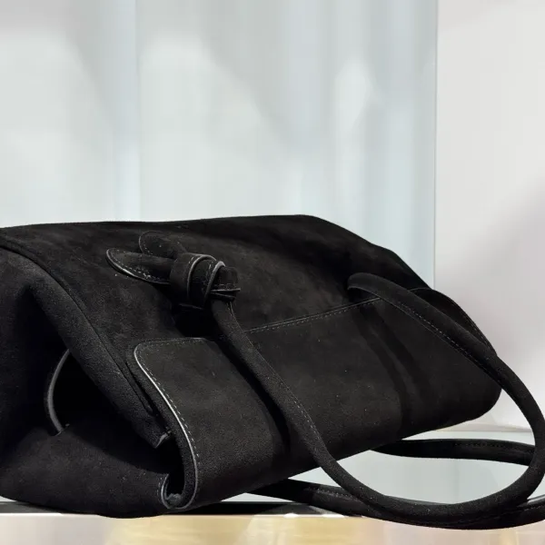 Jacquemus Le Chiquito Suede Black Handbag - 7