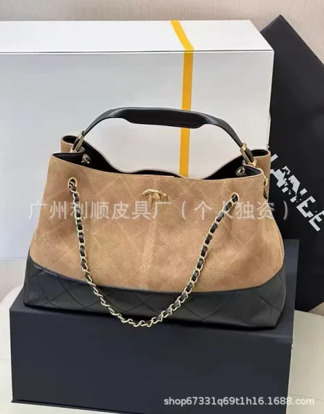 Chanel-inspired Quilted Hobo Bag in Black, Gray, Burgundy, and Beige - 8