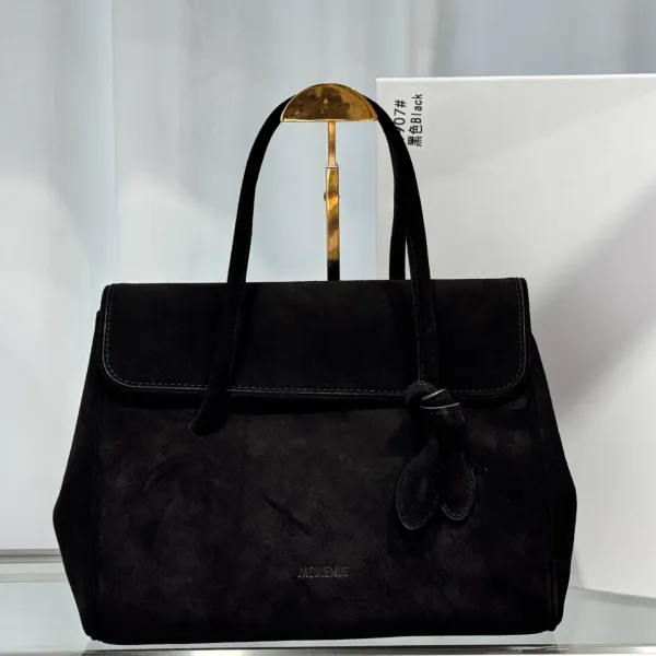 Jacquemus Le Chiquito Suede Black Handbag - 4