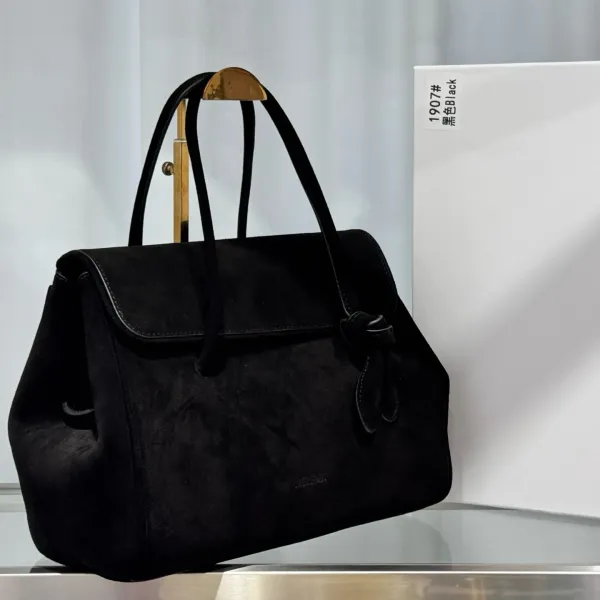 Jacquemus Le Chiquito Suede Black Handbag - 6