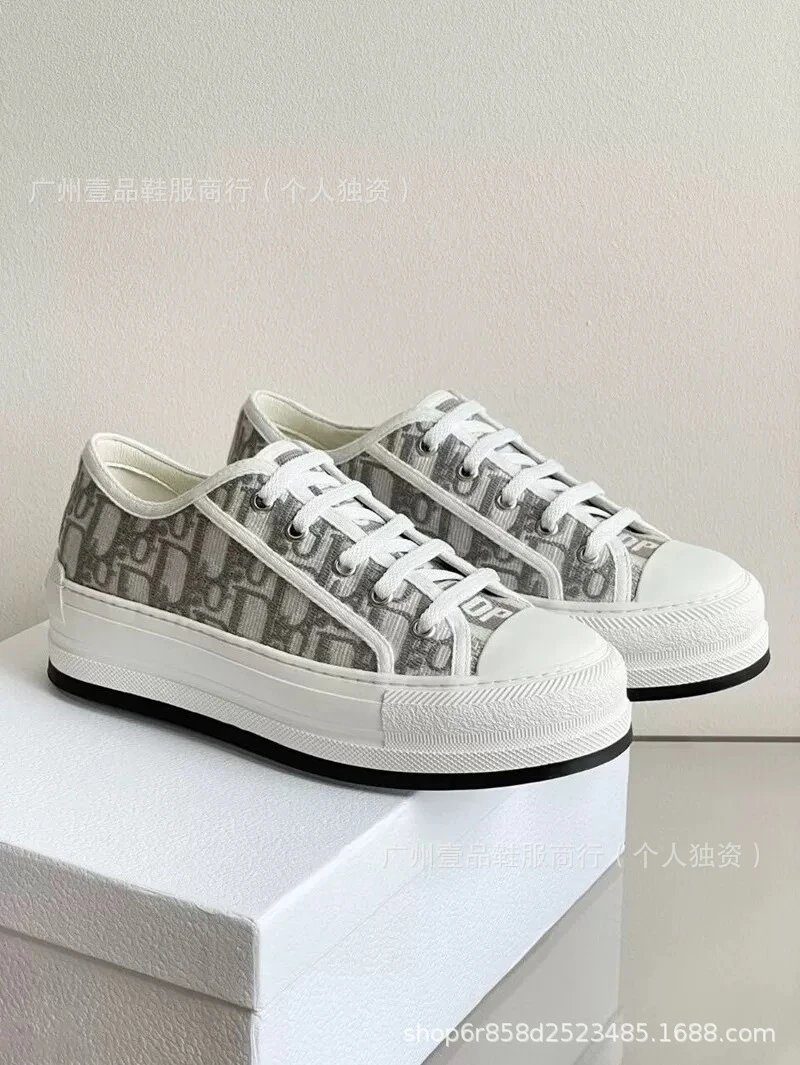 Dior B23 Oblique Pink Canvas Sneakers - 4