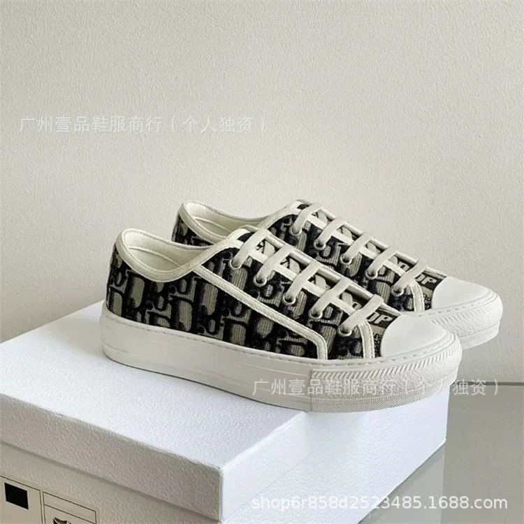 Dior B23 Oblique Pink Canvas Sneakers - 9