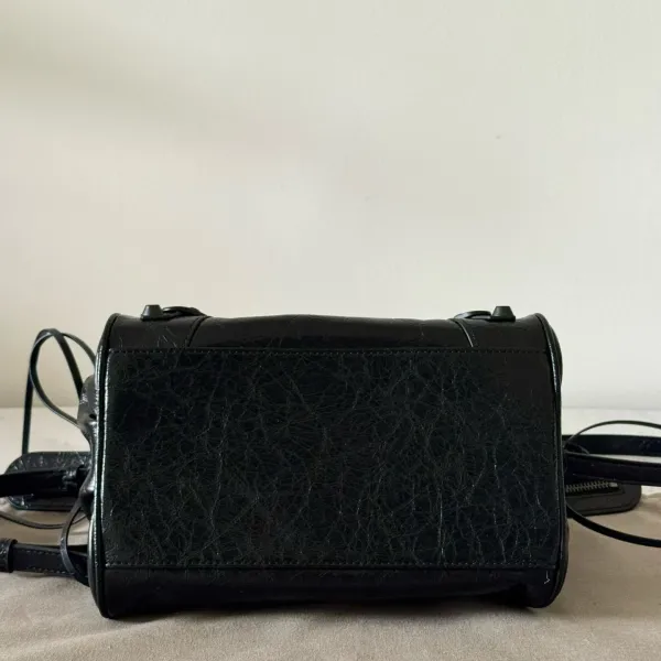 Balenciaga Mini City Bag Pink Crinkled Leather Shoulder Bag - 7