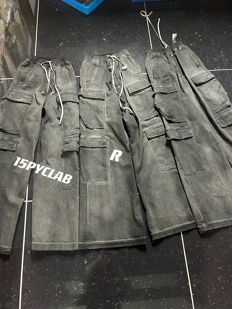 15PYCLAB Cargo Pants Distressed Gray Pants