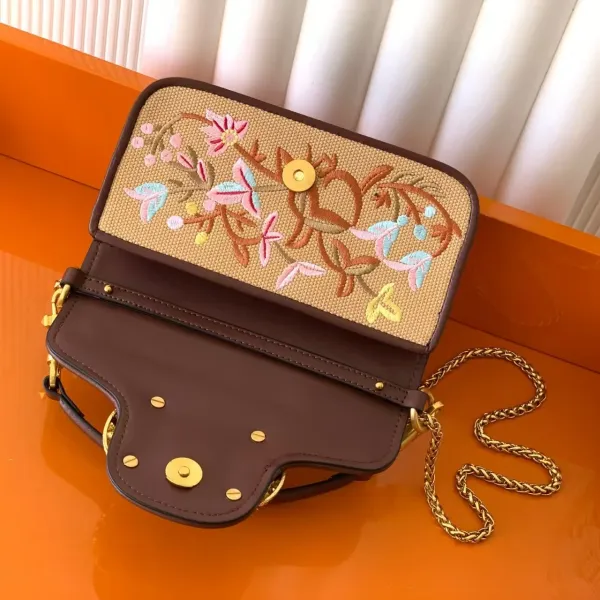 Valentino Garavani VLogo Embroidered Canvas Shoulder Bag Multicolor - 8