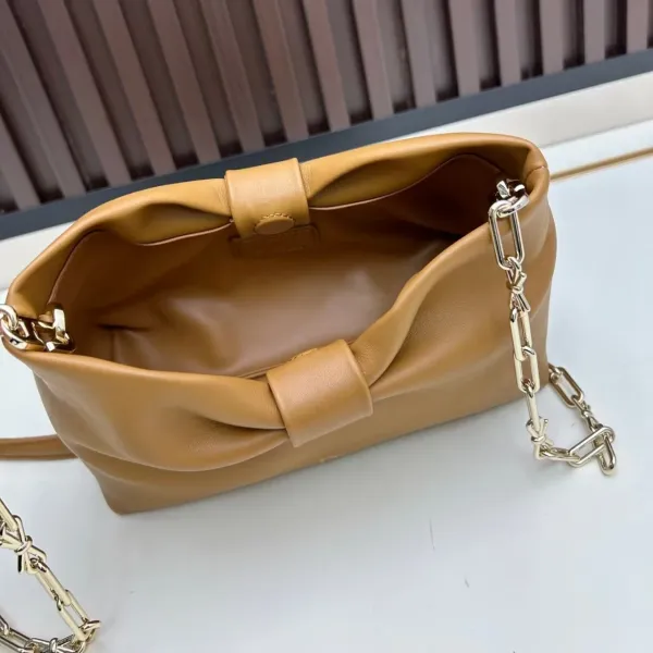 Dior Bow Bag Burgundy Chain Shoulder Bag - 9