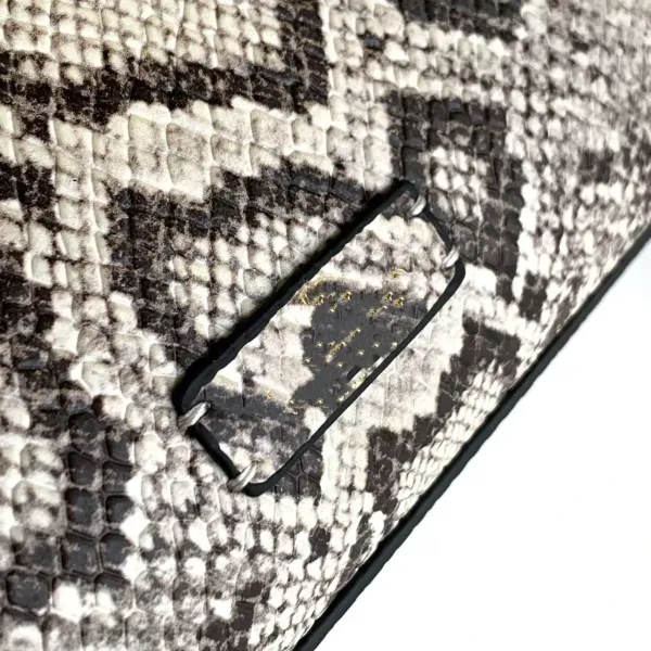 Valentino Garavani VLogo Small Snake-Print Shoulder Bag White/Black - 6