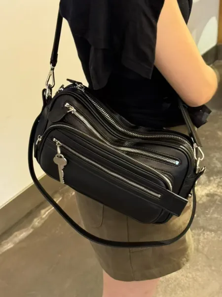 Balenciaga Hourglass Mini Black Leather Handbag - 7