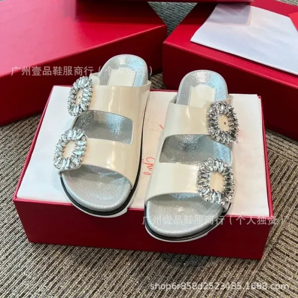 Dior J'Adior Slide Silver Crystal-Embellished Slippers - 5