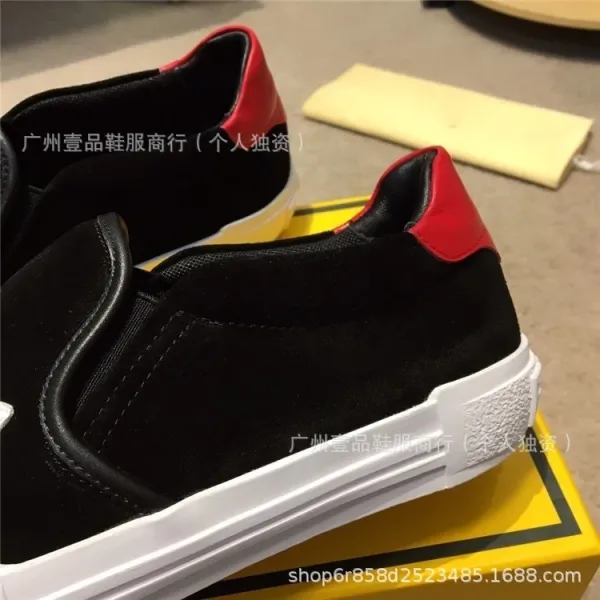 Fendi Monster Eyes Slip-On Sneakers Black White - 11