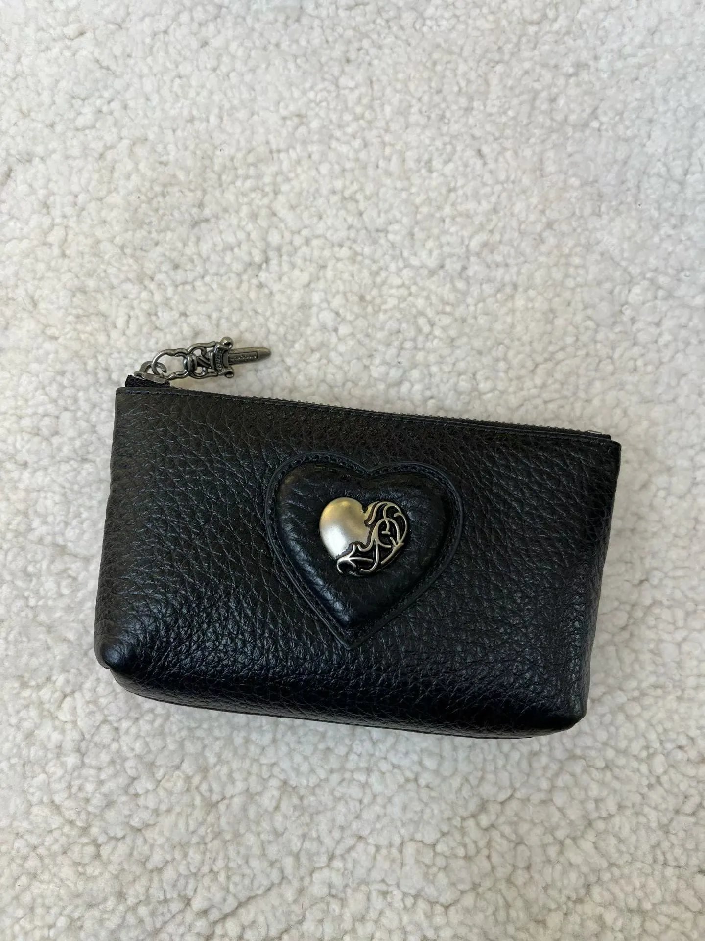 Philipp Plein Heart Embossed Coin Purse Black - 4