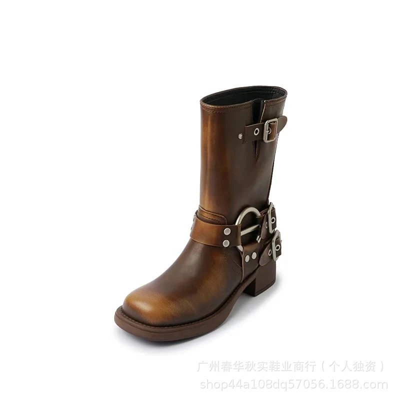 Unbranded Brown Mid-Calf Boots