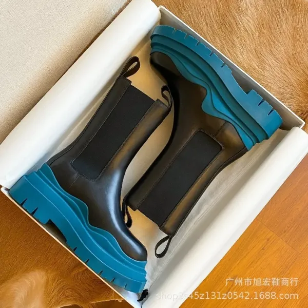 Balenciaga Triple S Chelsea Boots Blue and Black - 1