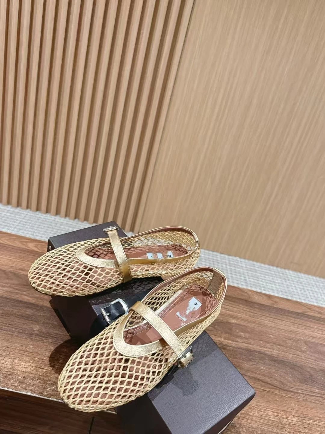 Prada Mary Jane Flat Black Studded Leather Shoes - 8